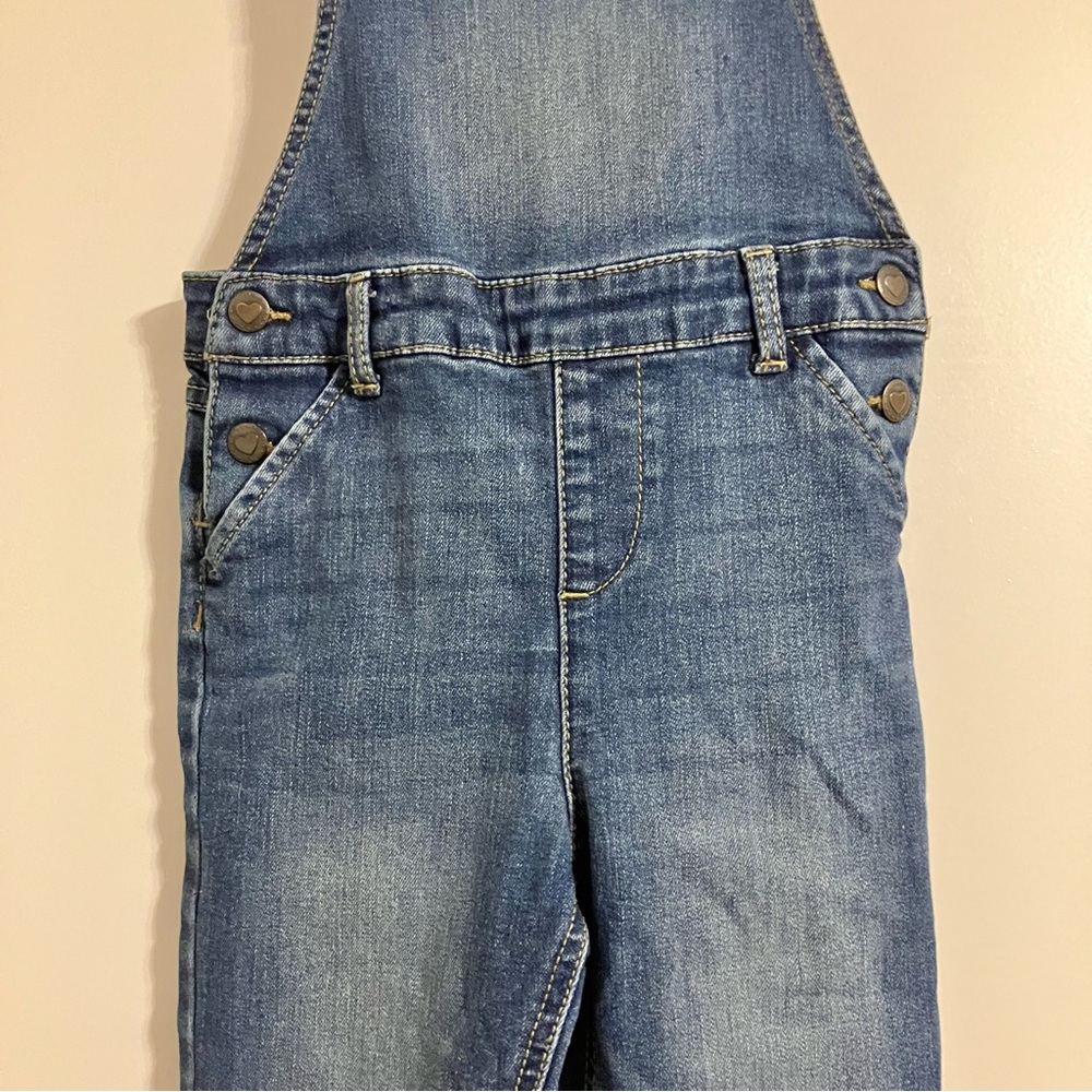 Wonder Nation Girls Denim Overalls Ruffle Details Adjustable Straps Sz 4T - Picture 3 of 11